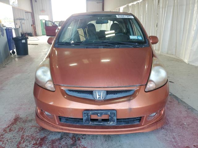 JHMGD38668S070324 - 2008 HONDA FIT SPORT ORANGE photo 5
