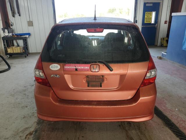 JHMGD38668S070324 - 2008 HONDA FIT SPORT ORANGE photo 6