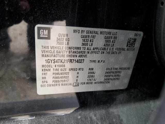 1GYS4TKJ1FR714027 - 2015 CADILLAC ESCALADE ESV PREMIUM BLACK photo 13