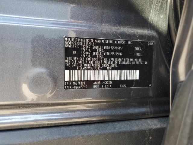 4T3LWRFV1SU173852 - 2025 TOYOTA RAV4 LE CHARCOAL photo 13