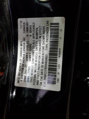 2HGFC1F83HH634691 - 2017 HONDA CIVIC EX Qara foto 12