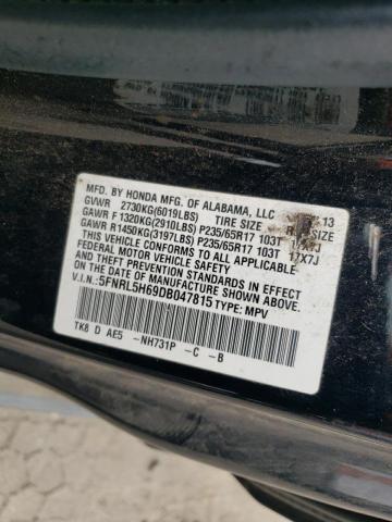 5FNRL5H69DB047815 - 2013 HONDA ODYSSEY EXL Черный фото 13