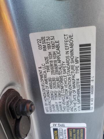 5J6RT6H89NL027614 - 2022 HONDA CR-V EXL 银色 照片 13