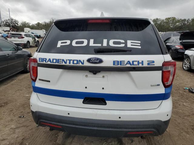 1FM5K8AR4HGD58910 - 2017 FORD EXPLORER POLICE INTERCEPTOR თეთრი ფოტო 6