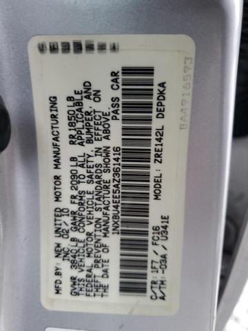 1NXBU4EE5AZ361416 - 2010 TOYOTA COROLLA LE BASE GRAY photo 12