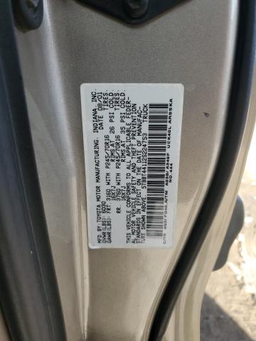 5TBBT44112S224753 - 2002 TOYOTA TUNDRA ACCESS CAB თაფლისფერი ფოტო 12