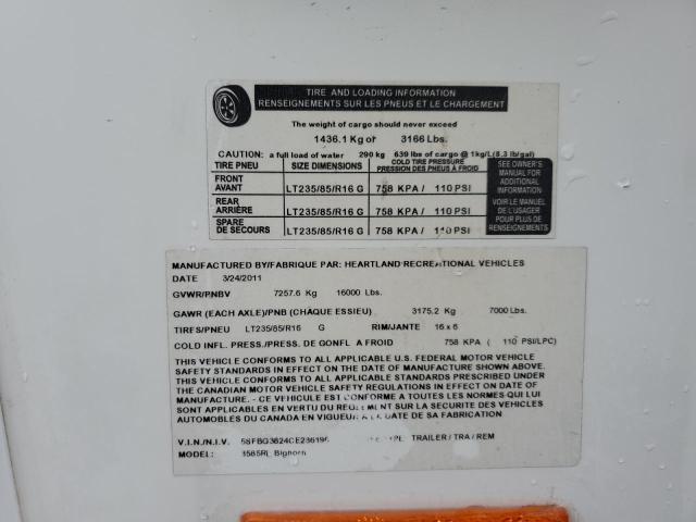 5SFBG3824CE236196 - 2012 HEARTLAND GATEWAY 白色 照片 10