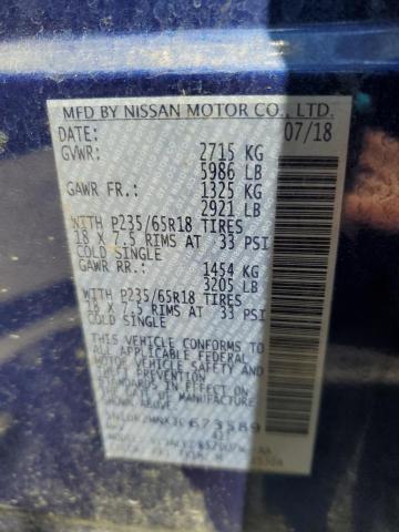 5N1DR2MNXJC673589 - 2018 NISSAN PATHFINDER S Bleu photo 13