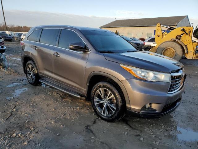 5TDKKRFH9GS142486 - 2016 TOYOTA HIGHLANDER XLE GRAY photo 4