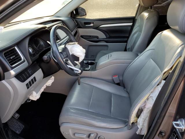 5TDKKRFH9GS142486 - 2016 TOYOTA HIGHLANDER XLE GRAY photo 7
