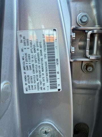 1HGCP36879A042245 - 2009 HONDA ACCORD EXL GRAY photo 10