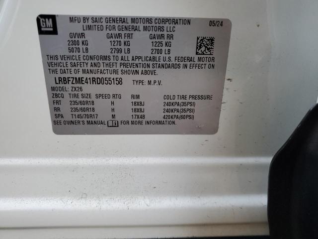 LRBFZME41RD055158 - 2024 BUICK ENVISION PREFERRED თეთრი ფოტო 13