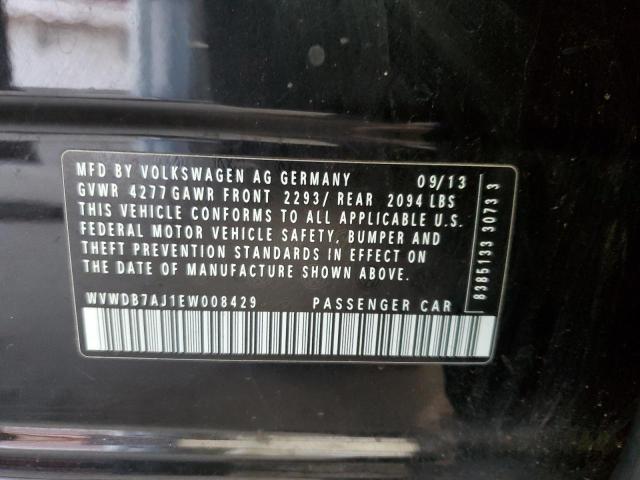 WVWDB7AJ1EW008429 - 2014 VOLKSWAGEN GOLF BLACK photo 13