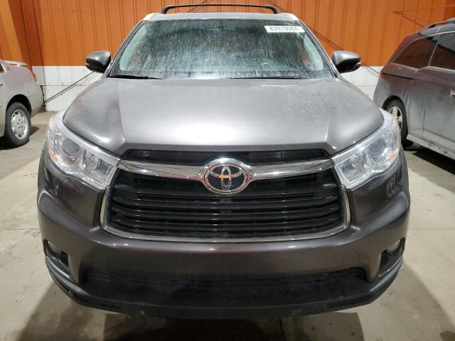5TDJKRFH3FS209934 - 2015 TOYOTA HIGHLANDER XLE GRAY photo 5