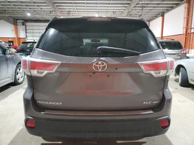 5TDJKRFH3FS209934 - 2015 TOYOTA HIGHLANDER XLE GRAY photo 6
