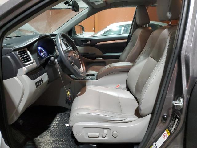 5TDJKRFH3FS209934 - 2015 TOYOTA HIGHLANDER XLE GRAY photo 7