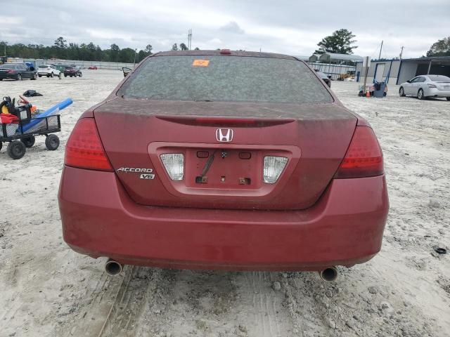 1HGCM66867A021975 - 2007 HONDA ACCORD EX წითელი ფოტო 6