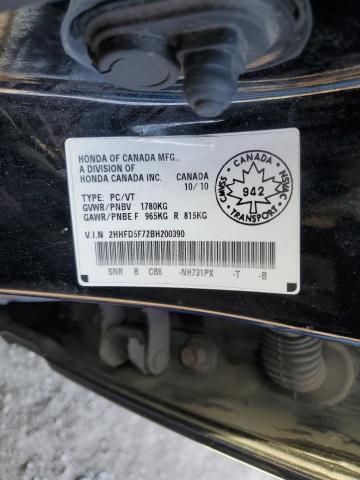 2HHFD5F72BH200390 - 2011 ACURA CSX TECHNOLOGY BLACK photo 13