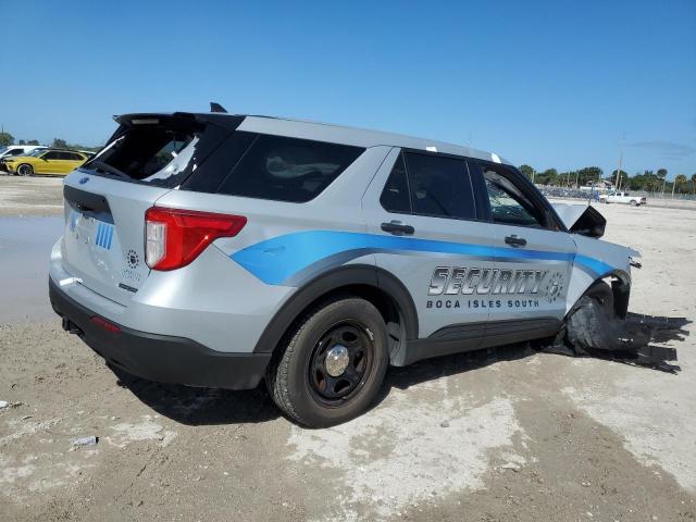 1FM5K8AB7NGA40648 - 2022 FORD EXPLORER POLICE INTERCEPTOR 银色 照片 3