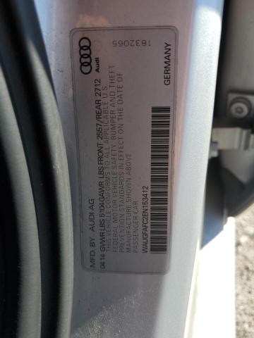 WAUGFAFC2EN153412 - 2014 AUDI A6 PREMIUM PLUS 银色 照片 12
