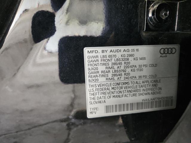 WA1LAAF79HD019326 - 2017 AUDI Q7 PREMIUM PLUS Սև լուսանկար 13