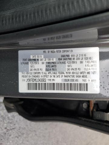JM3KFBDM6J0408902 - 2018 MAZDA CX-5 GRAND TOURING GRAY photo 13