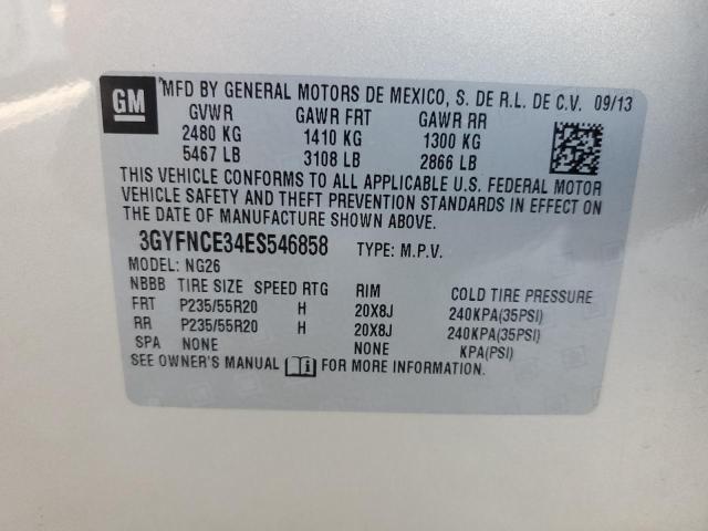 3GYFNCE34ES546858 - 2014 CADILLAC SRX PERFORMANCE COLLECTION Кремовый фото 13