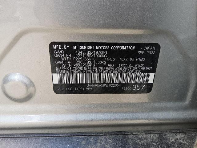 JA4ARUAU6NU022954 - 2022 MITSUBISHI OUTLANDER ES Boz foto 12