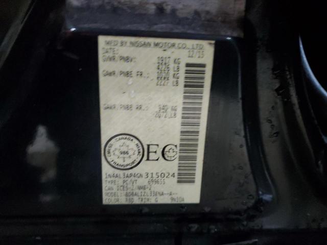 1N4AL3AP4GN315024 - 2016 NISSAN ALTIMA 2.5 BLACK photo 12