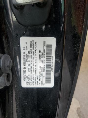 JNKCV64E88M114757 - 2008 INFINITI G37 BASE BLACK photo 12