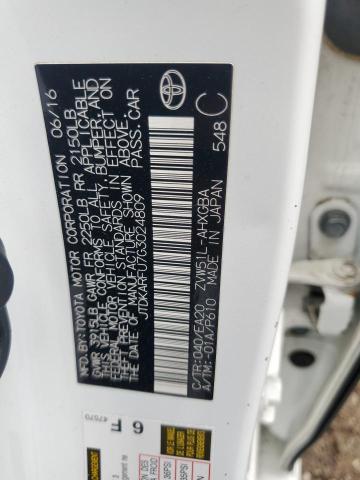 JTDKARFU7G3024809 - 2016 TOYOTA PRIUS WHITE photo 13