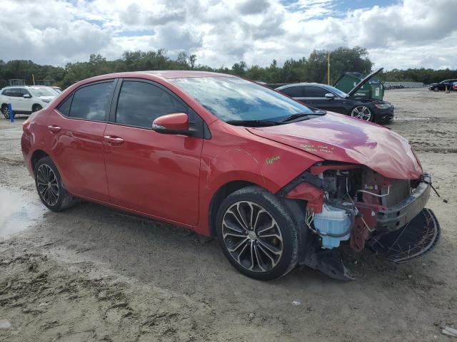 2T1BURHE3FC451410 - 2015 TOYOTA COROLLA L RED photo 4