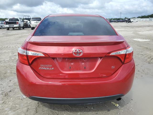 2T1BURHE3FC451410 - 2015 TOYOTA COROLLA L RED photo 6