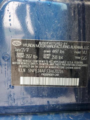 5NPE24AF3JH620226 - 2018 HYUNDAI SONATA SE ლურჯი ფოტო 12