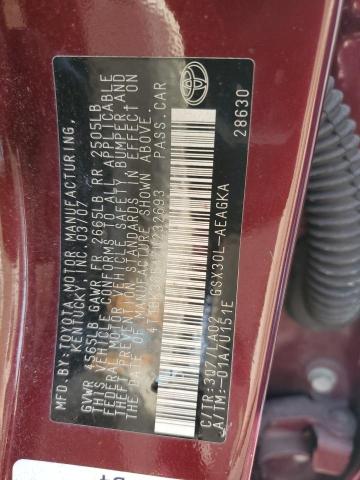 4T1BK36B47U232693 - 2007 TOYOTA AVALON XL MAROON photo 13