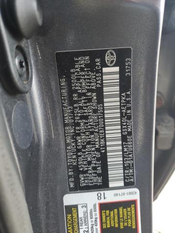 4T1BK1EB7DU017505 - 2013 TOYOTA AVALON BASE Сірий фото 12