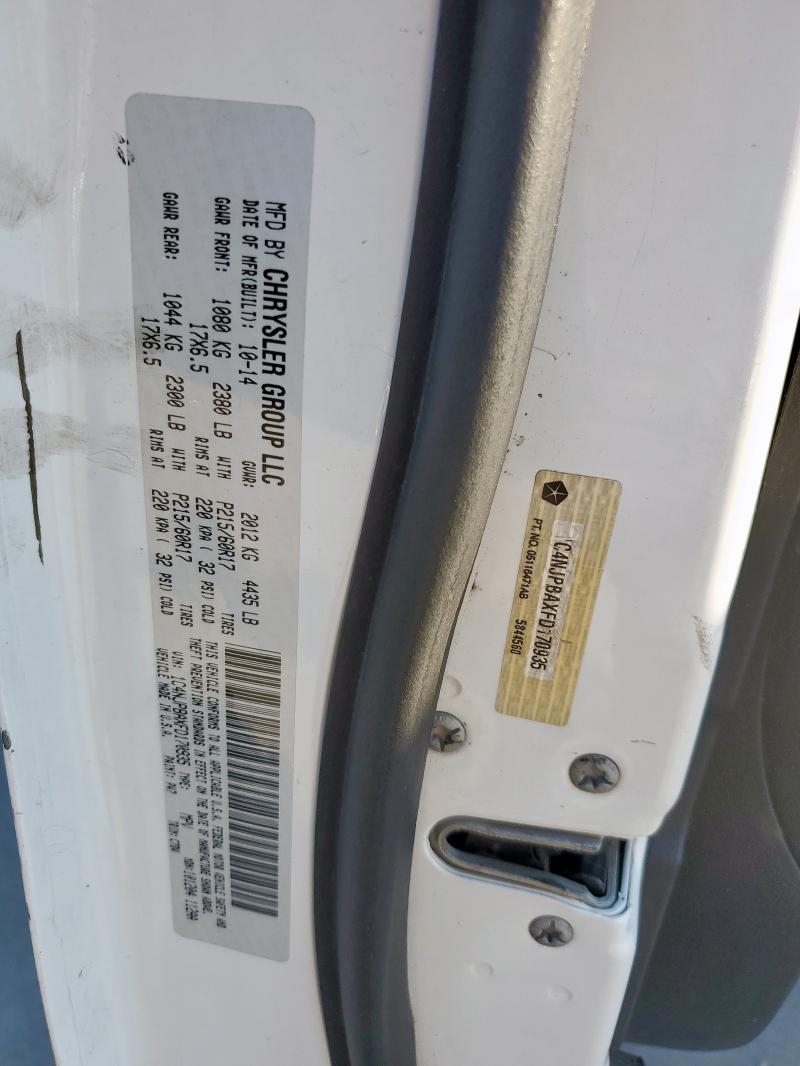 1C4NJPBAXFD170935 - 2015 JEEP PATRIOT SPORT 白色 照片 13