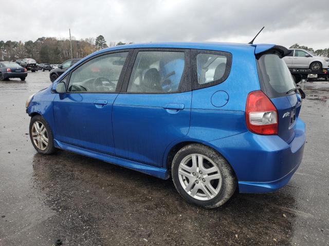 JHMGD38657S050936 - 2007 HONDA FIT S BLUE photo 2