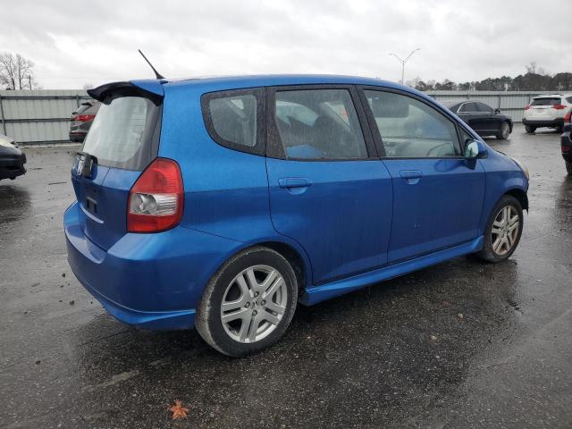 JHMGD38657S050936 - 2007 HONDA FIT S BLUE photo 3