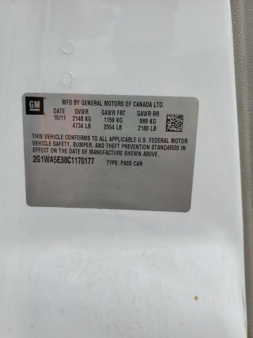 2G1WA5E38C1170177 - 2012 CHEVROLET IMPALA LS Weiß Foto 12