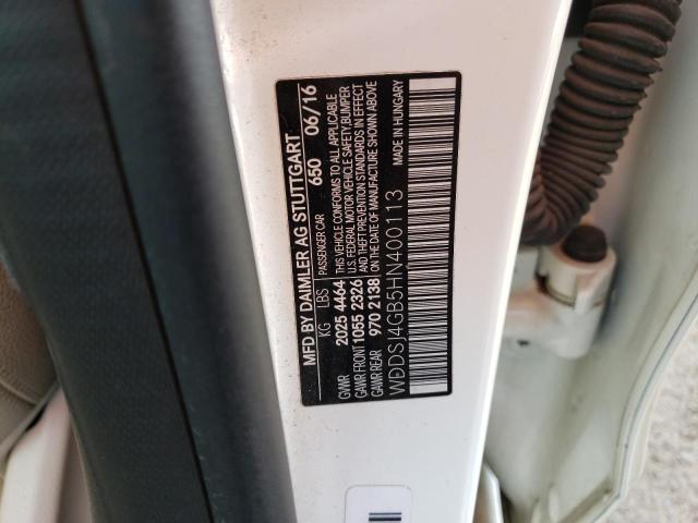 WDDSJ4GB5HN400113 - 2017 MERCEDES-BENZ CLA 250 4MATIC WHITE photo 12