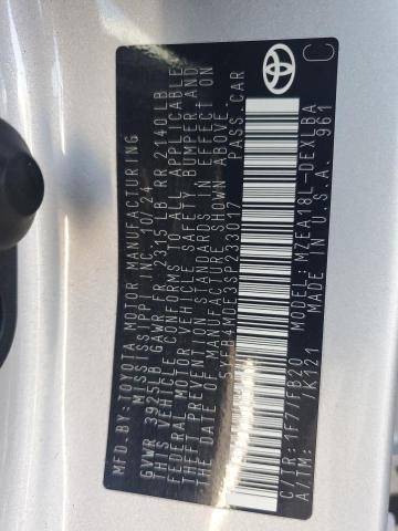 5YFB4MDE3SP233017 - 2025 TOYOTA COROLLA LE فضي صورة 13