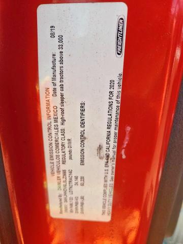 3AKJHHDV6LSLZ3665 - 2020 FREIGHTLINER CASCADIA 1 RED photo 9