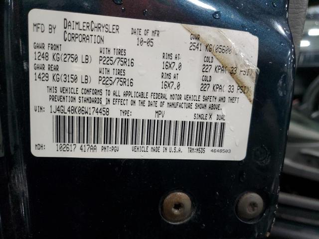 1J4GL48K06W174458 - 2006 JEEP LIBERTY SPORT Mavi foto 13