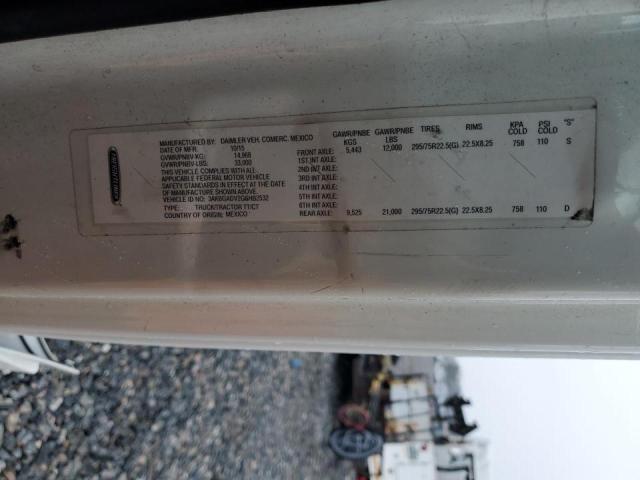 3AKBGADV2GSHB2532 - 2016 FREIGHTLINER CASCADIA 1 თეთრი ფოტო 10