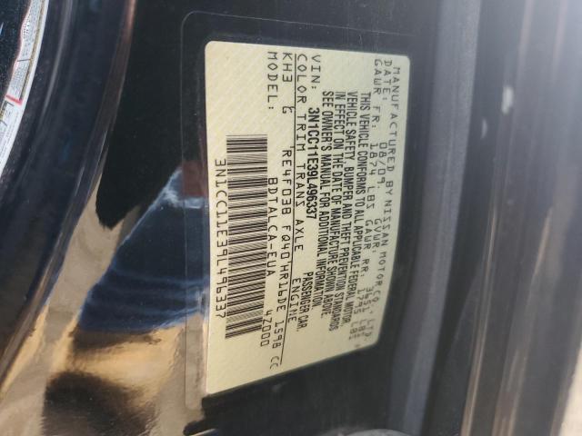 3N1CC11E39L496337 - 2009 NISSAN VERSA S BLACK photo 12