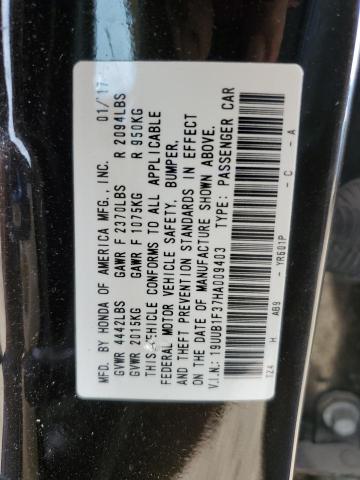 19UUB1F37HA009403 - 2017 ACURA TLX BLACK photo 13