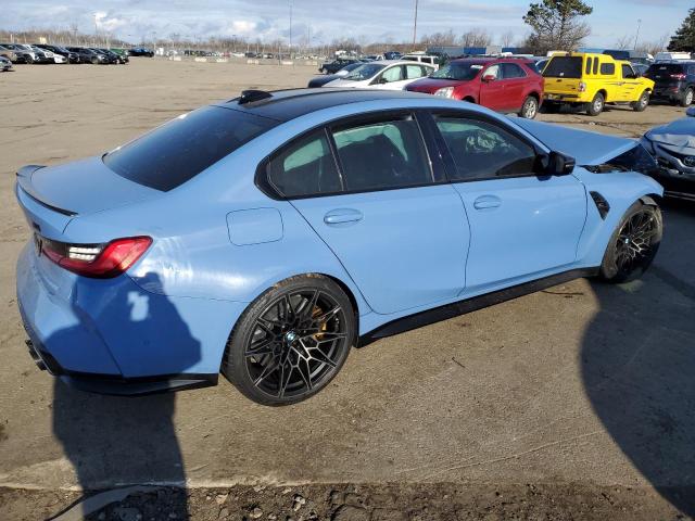 WBS33AY06MFL32132 - 2021 BMW M3 COMPETITION BLUE photo 3