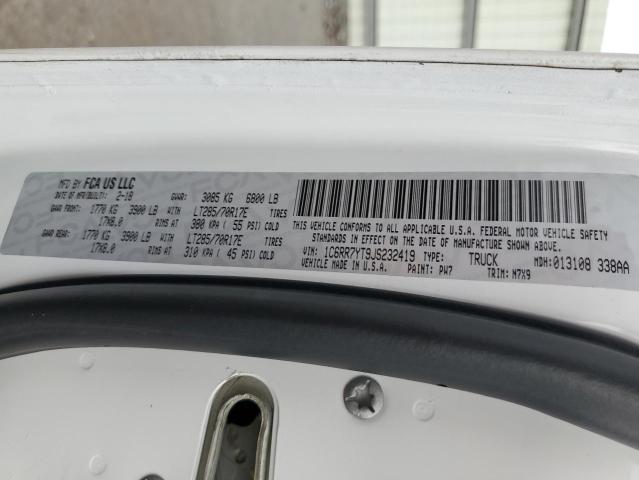 1C6RR7YT9JS232419 - 2018 RAM 1500 REBEL WHITE photo 12