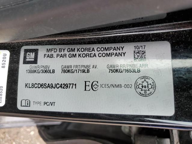 KL8CD6SA9JC429771 - 2018 CHEVROLET SPARK 1LT 黑色 照片 12